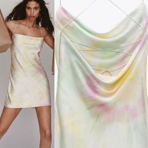 Zara Pastel Tie-Dye Mini Dress